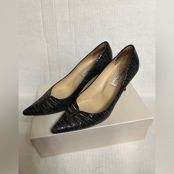 JIMMY CHOO Embossed Lizard Pumps - Picture 11 of 16